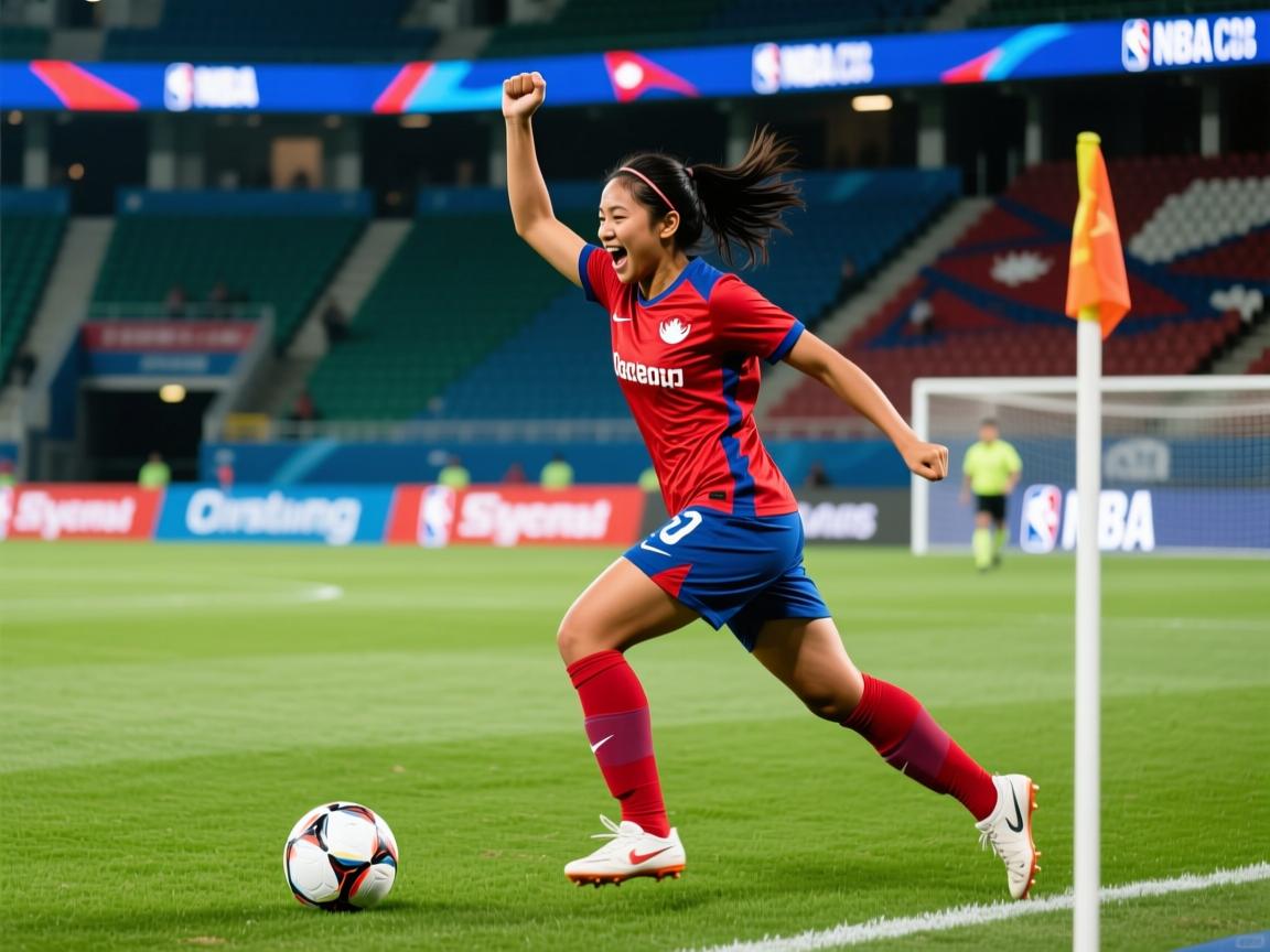 尼泊尔女足球员在比赛中取得胜利 第3张